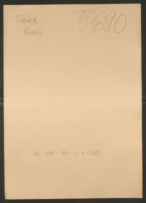 Tušek, Krešo, 28.2.1923. Policijski karton