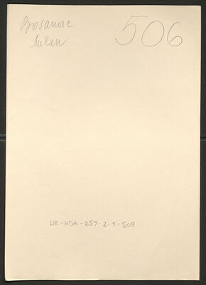 Bosanac, Milan, 1901. Policijski karton