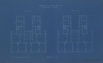 Stambena i trgovačka zgrada za eksploataciju drva, tlocrt/prvi i drugi kat