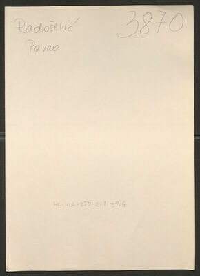 Radošević, Pavao, 14.9.1912. Policijski karton