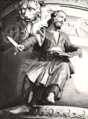 Križ - Župna crkva sv. Križa, detalj propovjedaonice