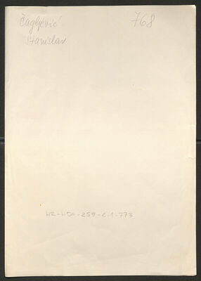 Čagljević, Stanislav, 19.9.1905. Policijski karton