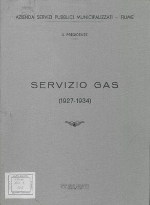 Servizio gas : (1927-1934)