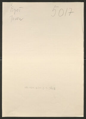 Šipoš, Jovan. Policijski karton