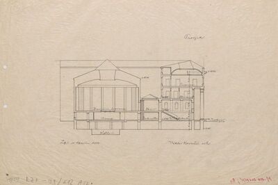 Palača burze, presjek