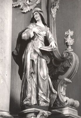 Kloštar Ivanić - Župna crkva Uznesenja Blažene Djevice Marije, detalj glavnog oltara