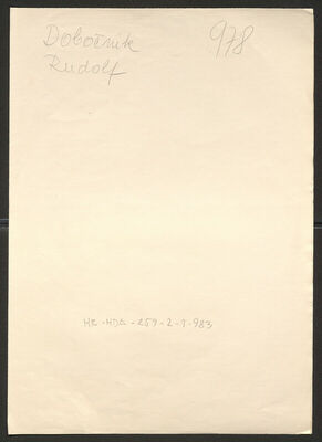 Dobočnik, Rudolf, 1901. Policijski karton