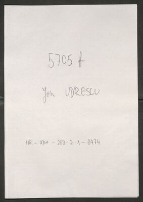 Udrescu, Jon, 15.2.1900. Policijski karton