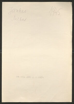 Jankes, Milka, 1903. Policijski karton