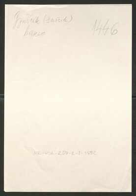 Gjurčik, Makso, 20.2.1889. Policijski karton