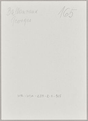 Ballanraux, Georges, 21.9.1910. Policijski karton