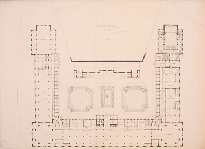 Adolf Loos, Idejni projekt Wintersporthotel, tlocrt, Semmering, 1913.