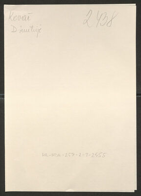 Kovač, Dimitrije, 21.11.1914. Policijski karton