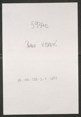 Vidović, Pavao, 23.12.1901. Policijski karton