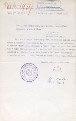 Brinje -.Ruševine starog grada Sokolca, obnova kapelice, dotacija