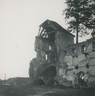 Ivanec - teško oštećen dvorac (stari grad Ivanec)