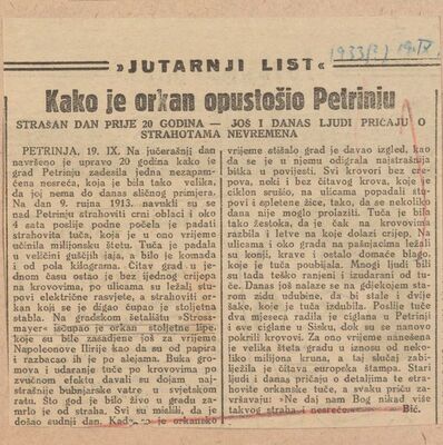 Kako je orkan opustošio Petrinju