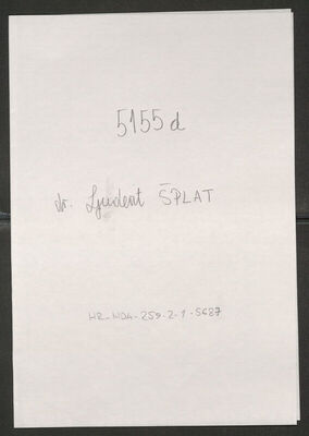 Šplat, Ljudevit, 28.4.1887. Policijski karton