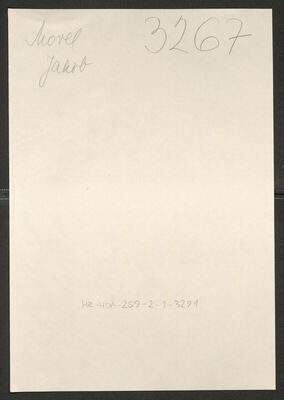 Morel, Jakob, 21.6.1919. Policijski karton