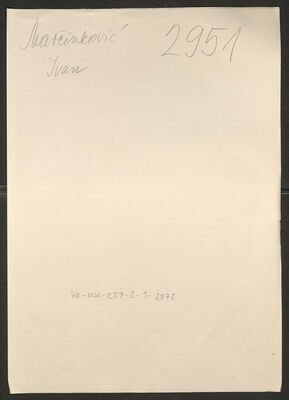 Marčinković, Ivan, 23.6.1910. Policijski karton