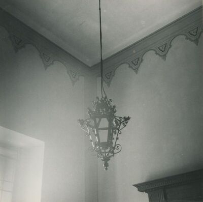 Trakošćan - dvorac, zidna ornamentacija u biblioteci