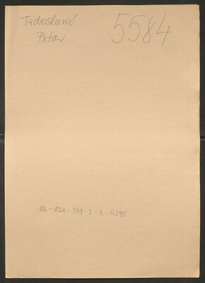 Trdoslavić, Petar, 5.6.1907. Policijski karton