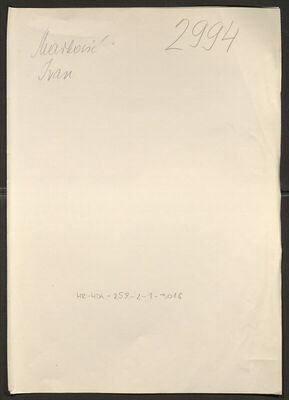 Marković, Ivan, 10.2.1912. Policijski karton