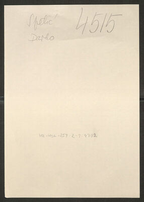 Spetić, Darko, 18.5.1923. Policijski karton