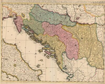 Dalmatia, Sclavonia, Croatia, Bosnia, Servia et Istria distributa in singulares...