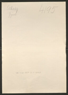 Schalg, Đuro. Policijski karton