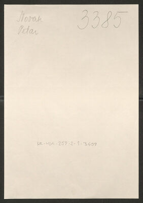 Novak, Petar, 19.2.1900. Policijski karton