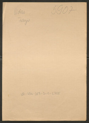 Vidas, Franjo. Policijski karton