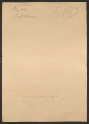 Štajner, Rudolfina, 6.9.1883. Policijski karton