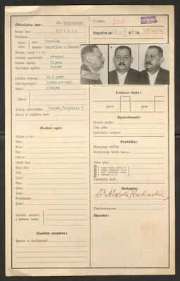 Rubinstein, Nikola, 24.10.1880. Policijski karton