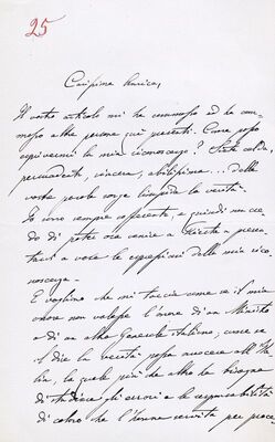 Br. 25 – Cara Amica! = Draga prijateljice!, pismo