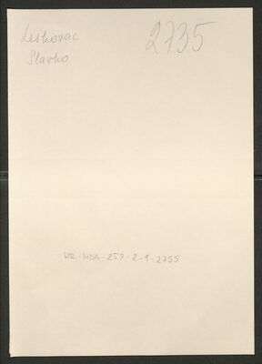 Leskovac, Slavko, 2.6.1908. Policijski karton