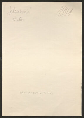 Jelenković, Antun, 13.6.1913. Policijski karton