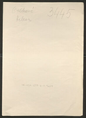 Orešković, Helena rođ. Babšek, 28.3.1905. Policijski karton