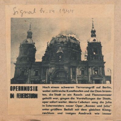 Opernmusik im Feuersturm