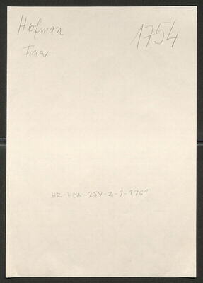 Hofman, Fina, 23.3.1898. Policijski karton