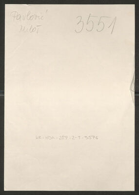 Pavlović, Miloš, 1905. Policijski karton