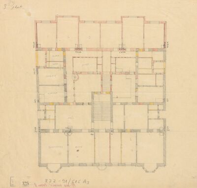 Stambena zgrada Herzog, tlocrt/prvi kat