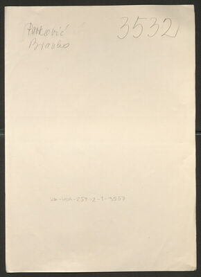 Pavković, Branko, 7.10.1916. Policijski karton