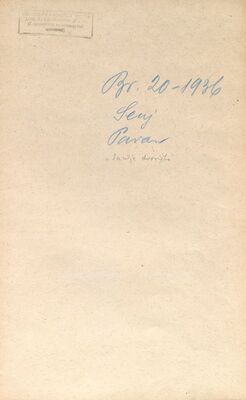 Senj, - Kuća Petrovski, Jelka ud. Pavan, upit