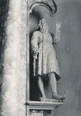 Svetice (Ozalj) - Crkva Blažene Djevice Marije, oltar sv. Notburge, kip sv. Antuna pustinjaka