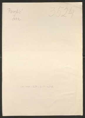 Pavelić, Ivan, 22.11.1916. Policijski karton