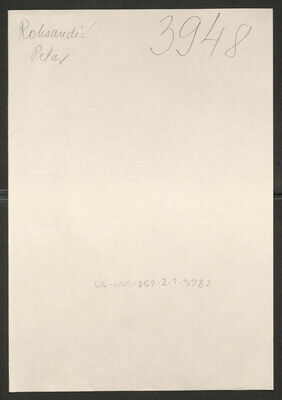 Roksandić, Petar, 1898. Policijski karton