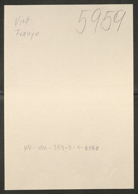 Virt, Franjo, 5.5.1908. Policijski karton