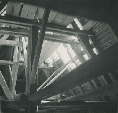 Lepoglava - Župna crkva, krovište crkve tijekom radova na tornju