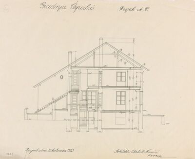 Vila Čepulić, presjek A-B